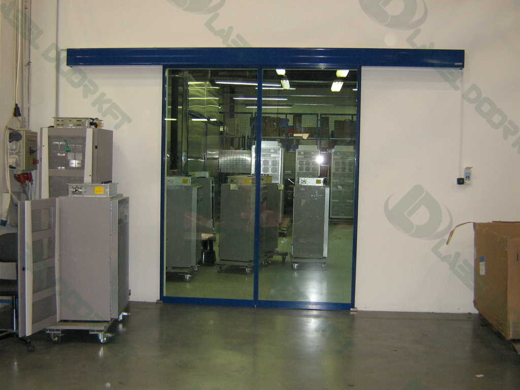 Label, glass door, automatic door, automatic glass door